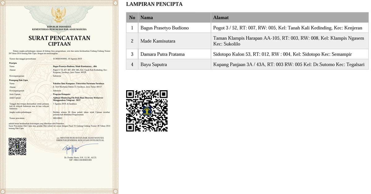 Aplikasi Monitoring File pada Root Directory Webserver menggunakan Telegram BOT